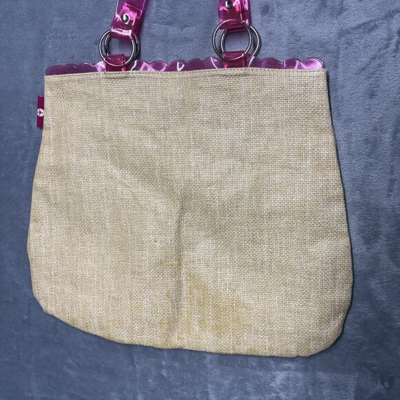 Transversion Tote Vintage 1990s Travel Rare Embellishments Applique Top Handle - Picture 5 of 10